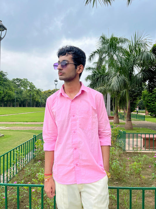 Blush Pink classic full sleeves shirt