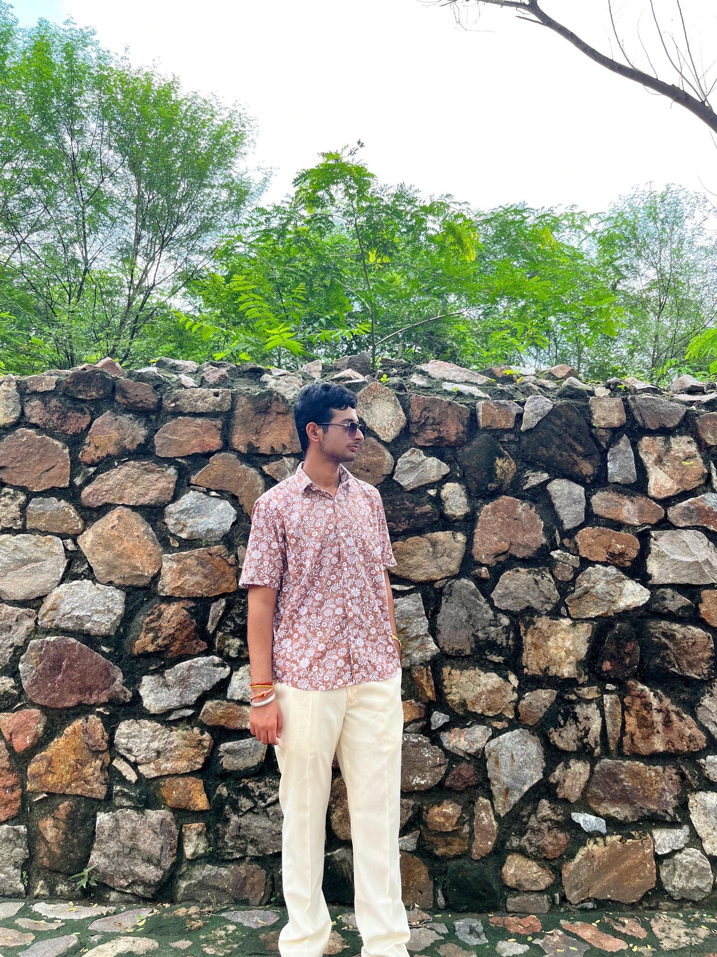 Tropical Brown oversize shirt