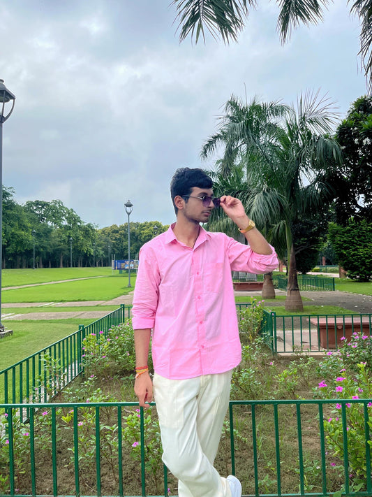 Blush Pink classic full sleeves shirt