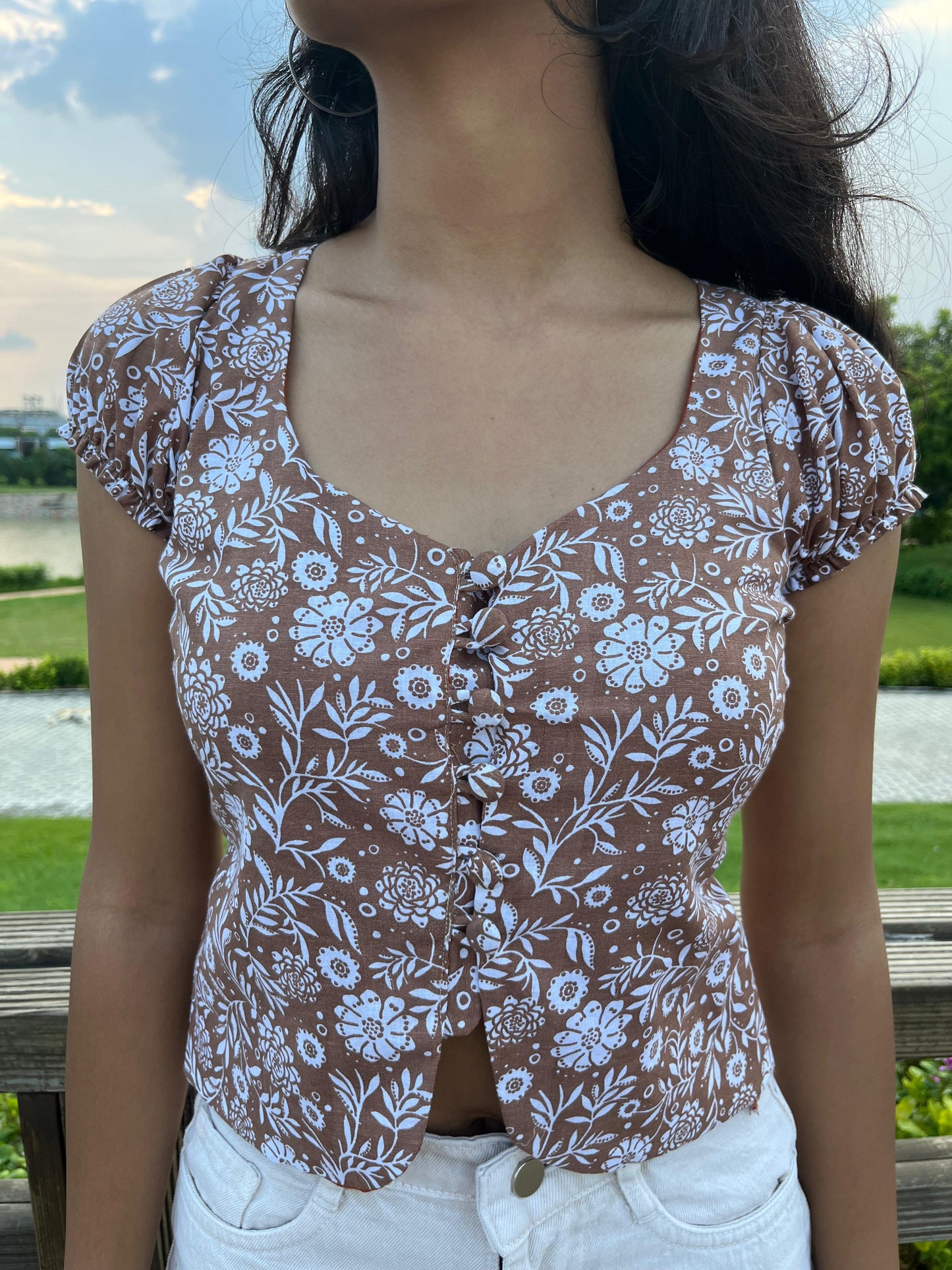 Mehar Button Up Indo western Top